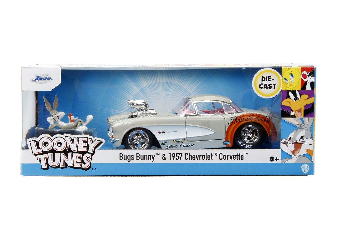 Jada 1/24 "Hollywood Rides" 1957 Corvette w/Bugs Bunny - Click Image to Close