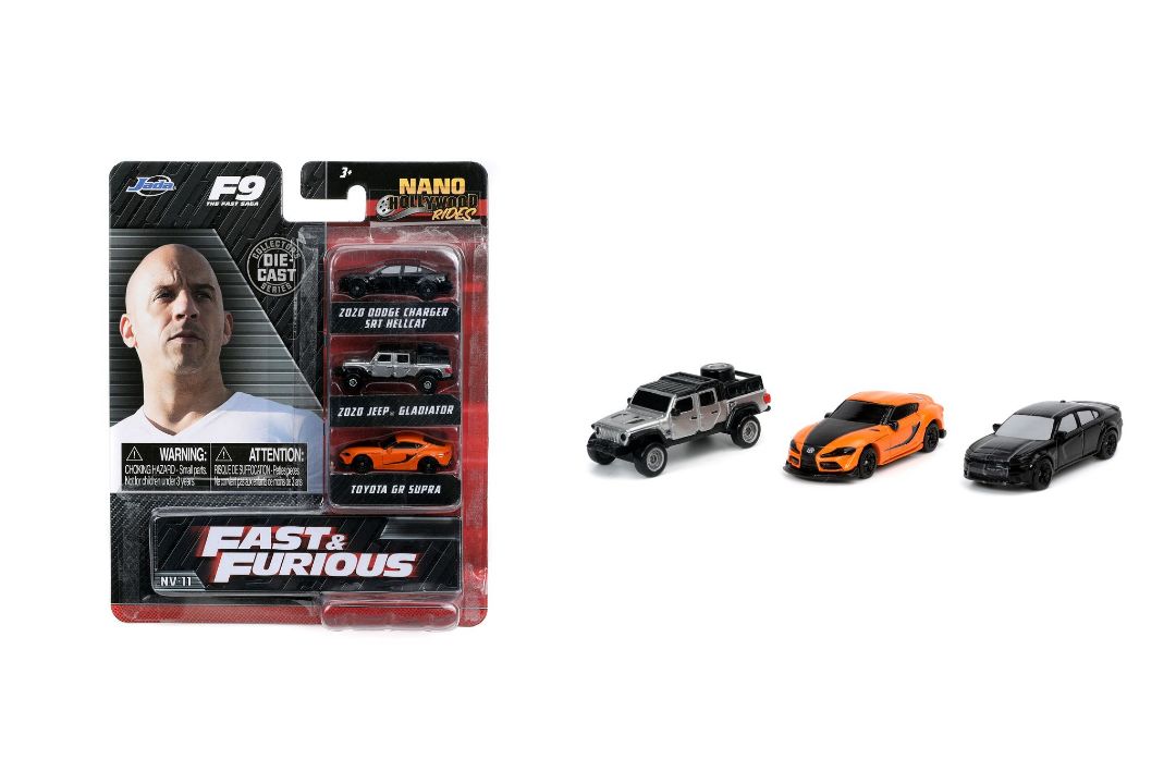 Jada Nano "Hollywood Rides" Fast & Furious 3-Pack