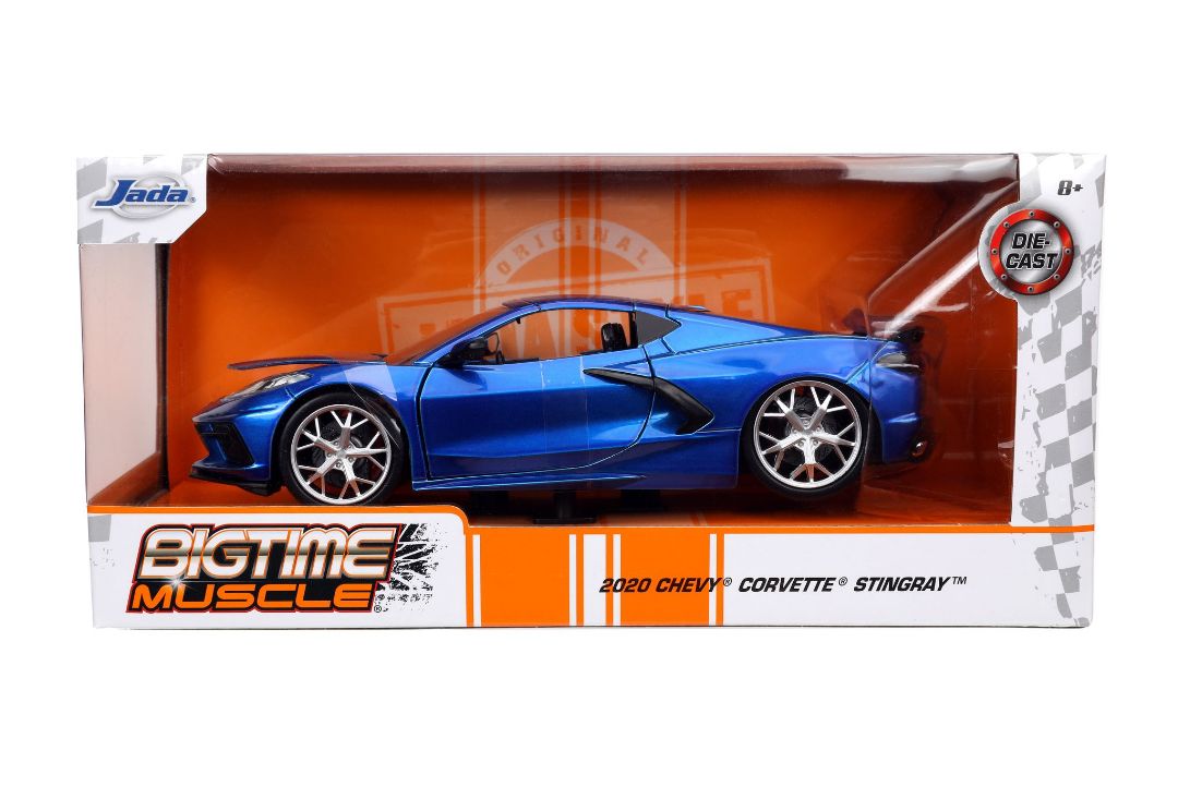 Jada 1/24 "BIGTIME Muscle" 2020 Corvette Stingray - Candy Blue - Click Image to Close