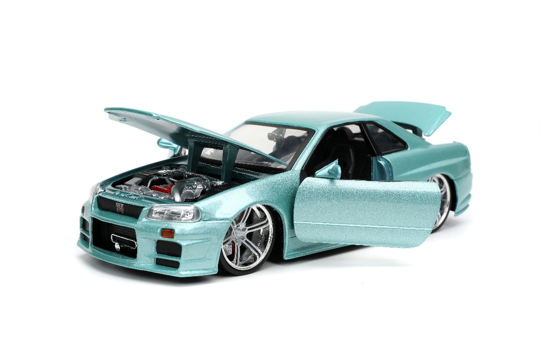 Jada 1/24 "Fast & Furious" Brian's Nissan Skyline GT-R (R34) - Click Image to Close