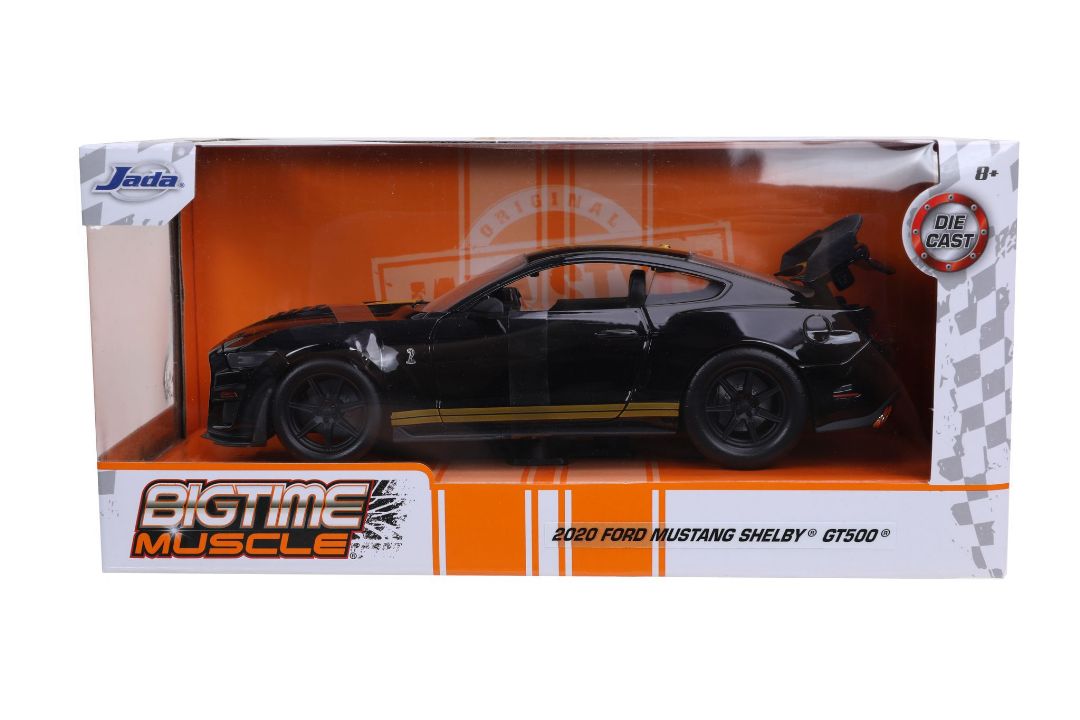 Jada 1/24 "BIGTIME Muscle" 2020 Ford Mustang Shelby GT500 - Blk - Click Image to Close