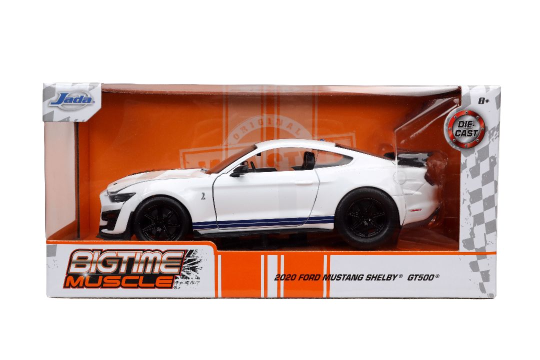 Jada 1/24 "BIGTIME Muscle" 2020 Ford Mustang Shelby GT500 - Wht - Click Image to Close