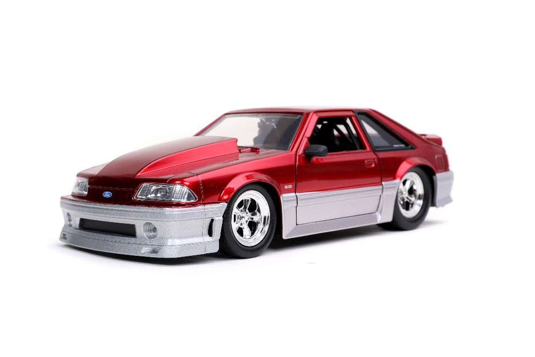 Jada 1/24 "BIGTIME Muscle" 1989 Ford Mustang GT - Candy Red - Click Image to Close