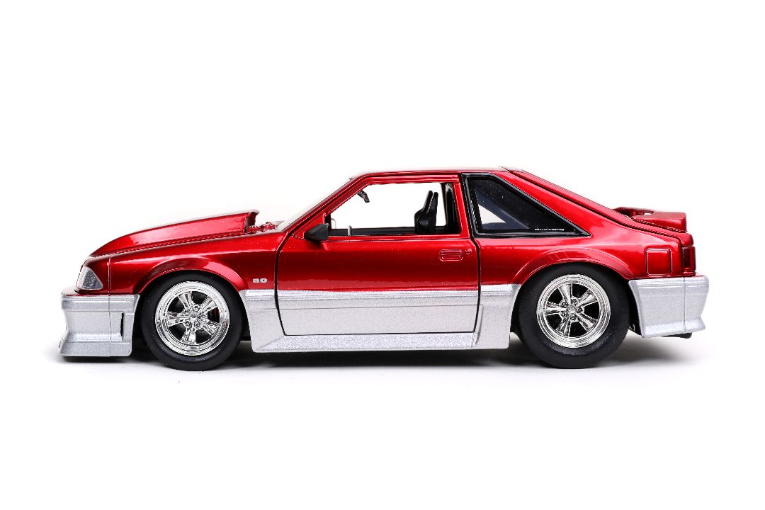 Jada 1/24 "BIGTIME Muscle" 1989 Ford Mustang GT - Candy Red - Click Image to Close