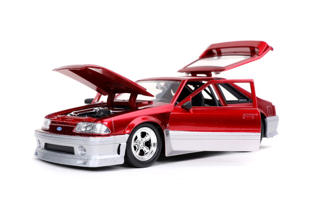 Jada 1/24 "BIGTIME Muscle" 1989 Ford Mustang GT - Candy Red - Click Image to Close