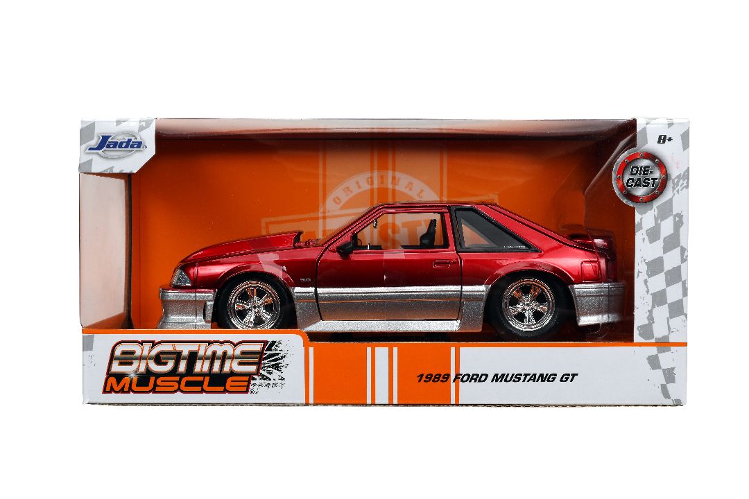 Jada 1/24 "BIGTIME Muscle" 1989 Ford Mustang GT - Candy Red