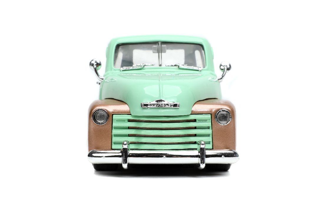 Jada 1/24 "Just Trucks" 1953 Chevy Pickup w/Rack - Light Green - Click Image to Close