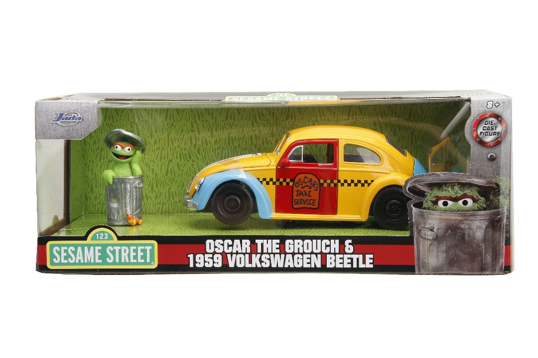 Jada 1/24 "Hollywood Rides" Sesame Street 1959 VW Beetle - Click Image to Close