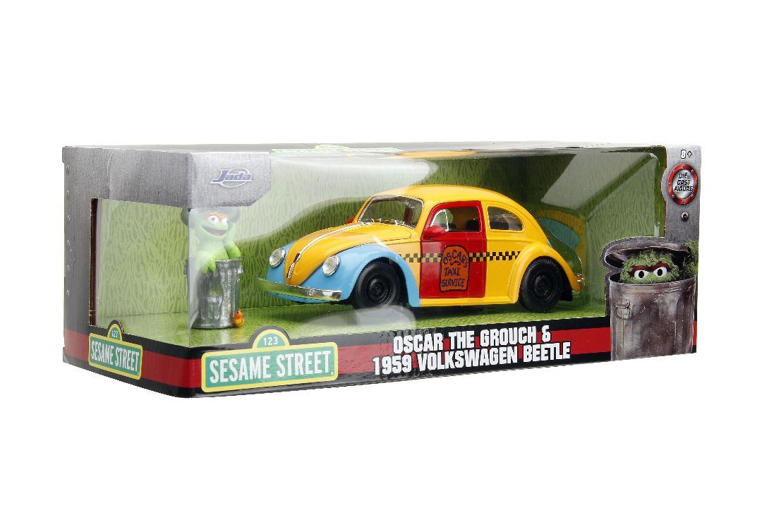 Jada 1/24 "Hollywood Rides" Sesame Street 1959 VW Beetle - Click Image to Close