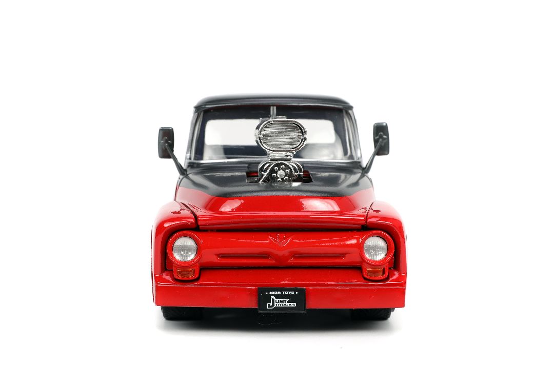 Jada 1/24 "Just Trucks" 1956 Ford F-100 Pickup with Rack - Click Image to Close