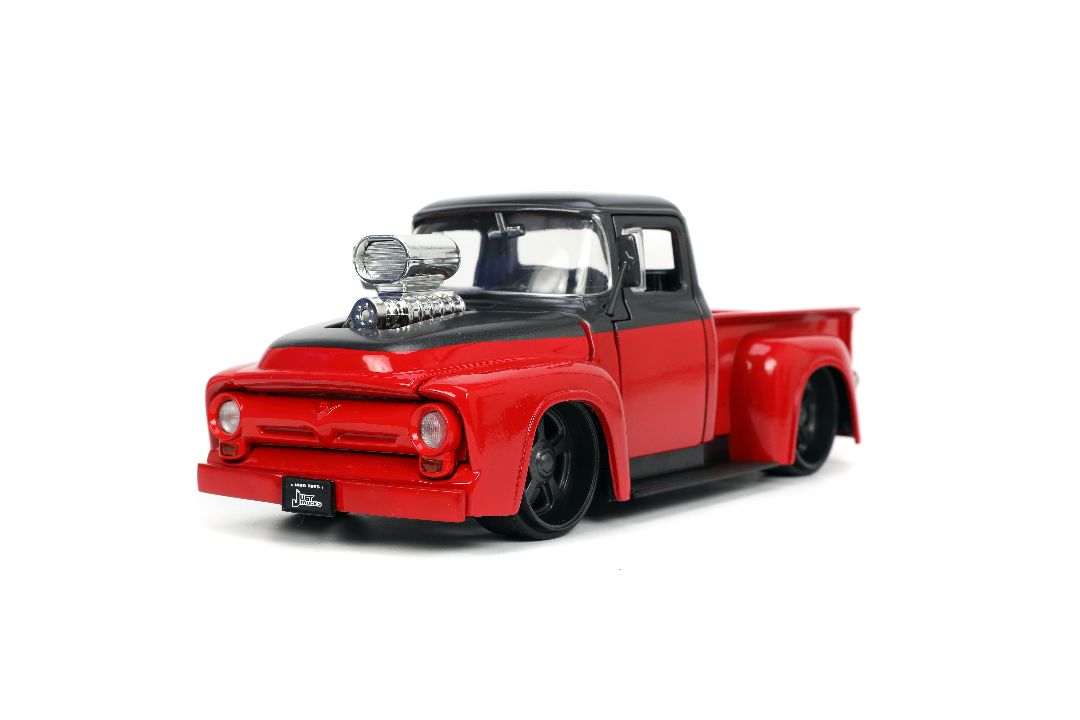 Jada 1/24 "Just Trucks" 1956 Ford F-100 Pickup with Rack - Click Image to Close