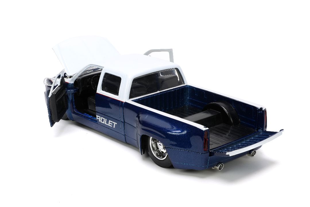 Jada 1/24 "Just Trucks" 1999 Chevy Silverado Dooley with Rack - Click Image to Close