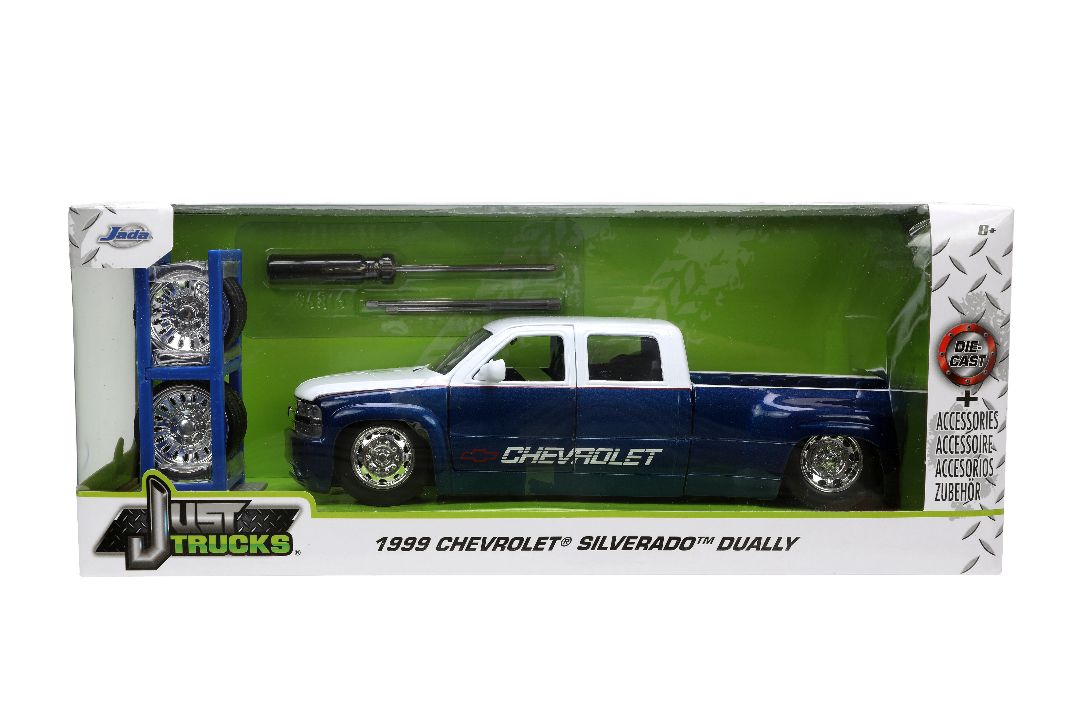 Jada 1/24 "Just Trucks" 1999 Chevy Silverado Dooley with Rack