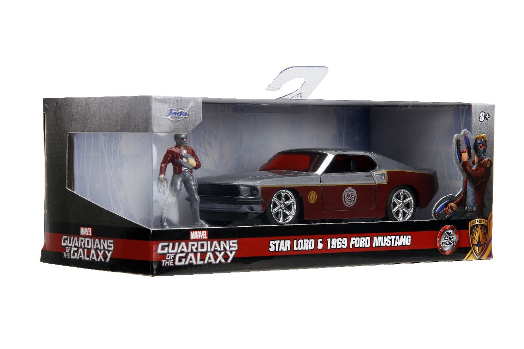 Jada 1/32 "Hollywood Rides" Marvel 1969 Ford Mustang W/Star-Lord - Click Image to Close