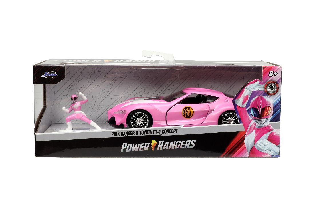 Jada 1/32 "Hollywood Rides" Toyota FT-1 Concept with Pink Ranger - Click Image to Close