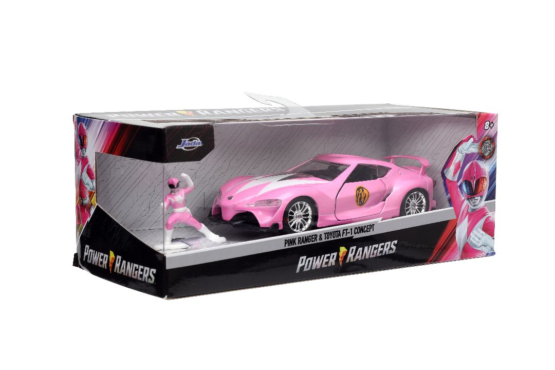 Jada 1/32 "Hollywood Rides" Toyota FT-1 Concept with Pink Ranger - Click Image to Close