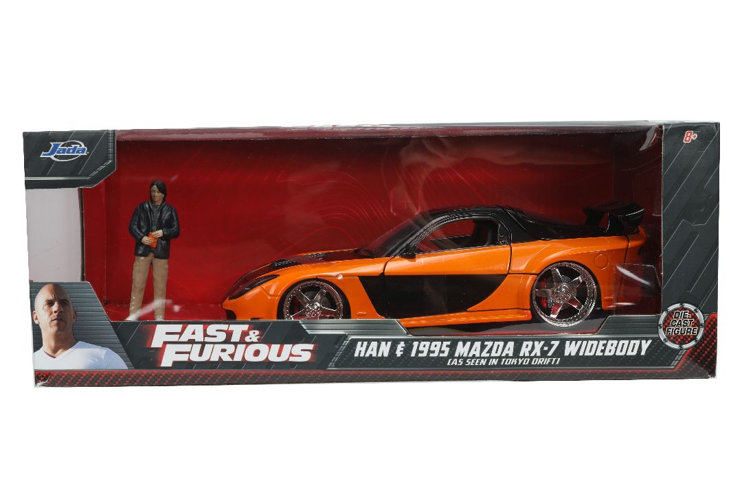 Jada 1/24 "Fast & Furious" Hans's Mazda RX-7 with Han - Click Image to Close