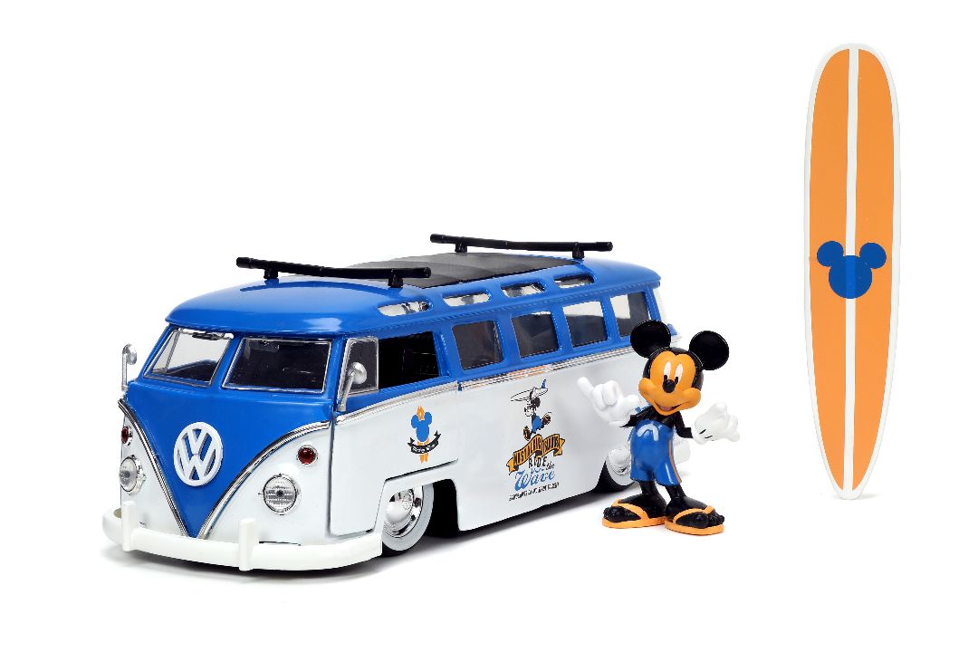 Jada 1/24 "Hollywood Rides" Disney 1962 VW Bus w/ Mickey Mouse