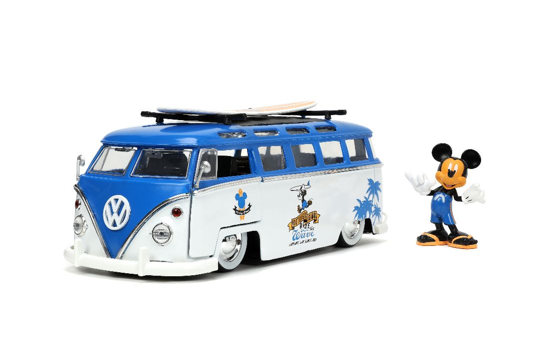 Jada 1/24 "Hollywood Rides" Disney 1962 VW Bus w/ Mickey Mouse