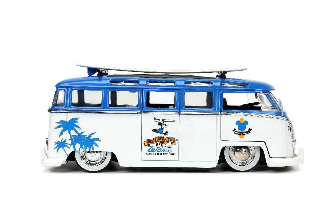 Jada 1/24 "Hollywood Rides" Disney 1962 VW Bus w/ Mickey Mouse - Click Image to Close