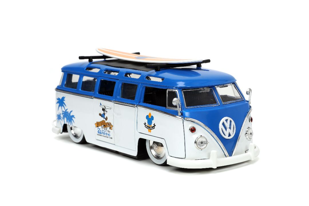 Jada 1/24 "Hollywood Rides" Disney 1962 VW Bus w/ Mickey Mouse - Click Image to Close