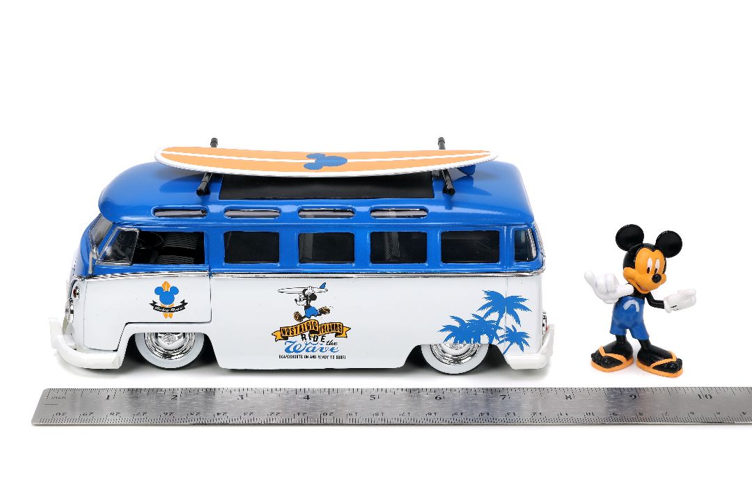 Jada 1/24 "Hollywood Rides" Disney 1962 VW Bus w/ Mickey Mouse