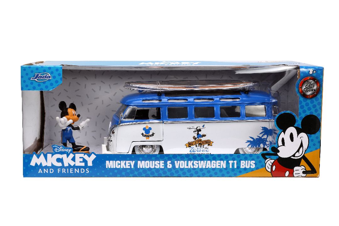 Jada 1/24 "Hollywood Rides" Disney 1962 VW Bus w/ Mickey Mouse