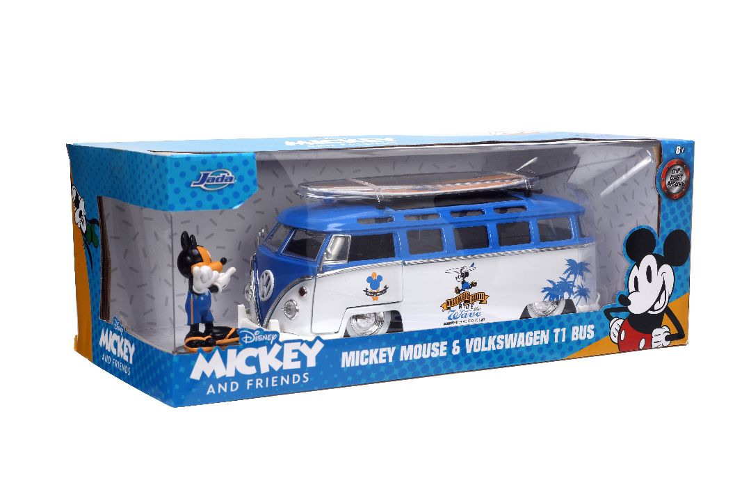 Jada 1/24 "Hollywood Rides" Disney 1962 VW Bus w/ Mickey Mouse