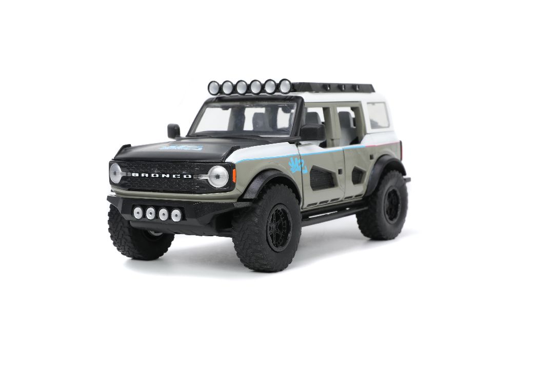 Jada 1/24 "Just Trucks" 2021 Ford Bronco Grey/White - Click Image to Close