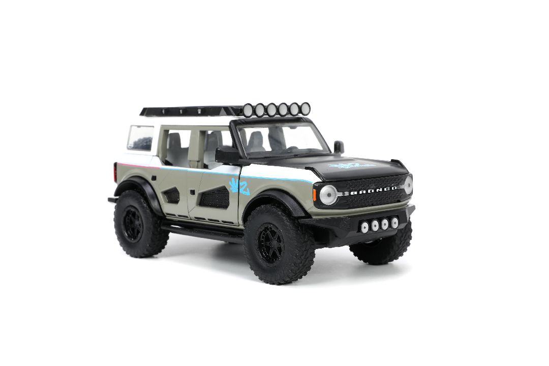 Jada 1/24 "Just Trucks" 2021 Ford Bronco Grey/White - Click Image to Close