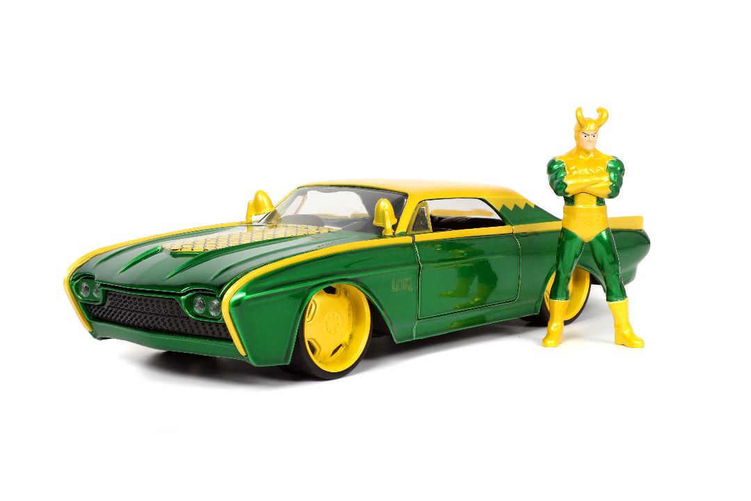 Jada 1/24 "Hollywood Rides" Marvel 1963 Thunderbird with LOKI