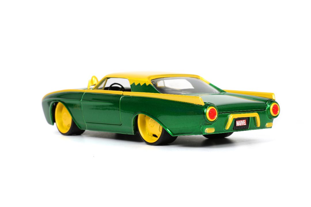 Jada 1/24 "Hollywood Rides" Marvel 1963 Thunderbird with LOKI - Click Image to Close