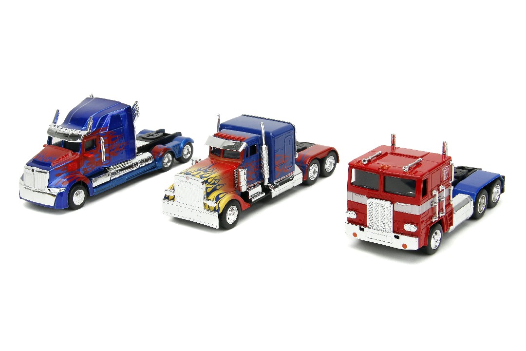 Jada 1/32 Transformers 3-Pack G1, T1, T5 Optimus Prime