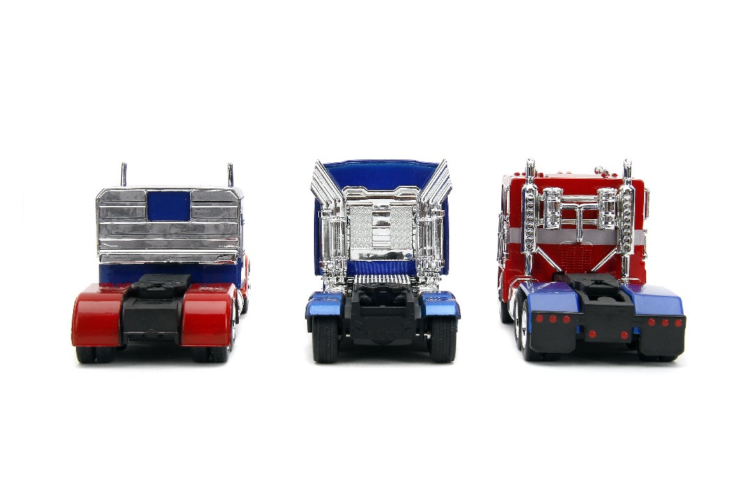 Jada 1/32 Transformers 3-Pack G1, T1, T5 Optimus Prime - Click Image to Close