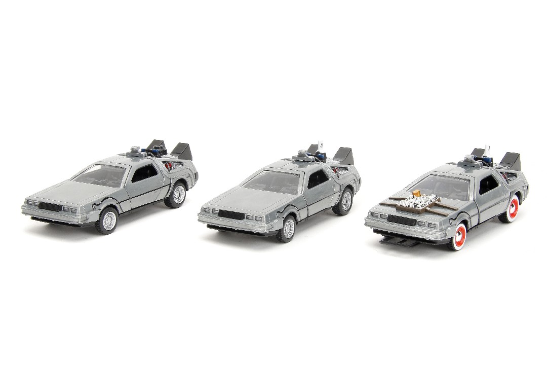 Jada 1/32 "Hollywood Rides" Back to The Future 3-Pack - Click Image to Close