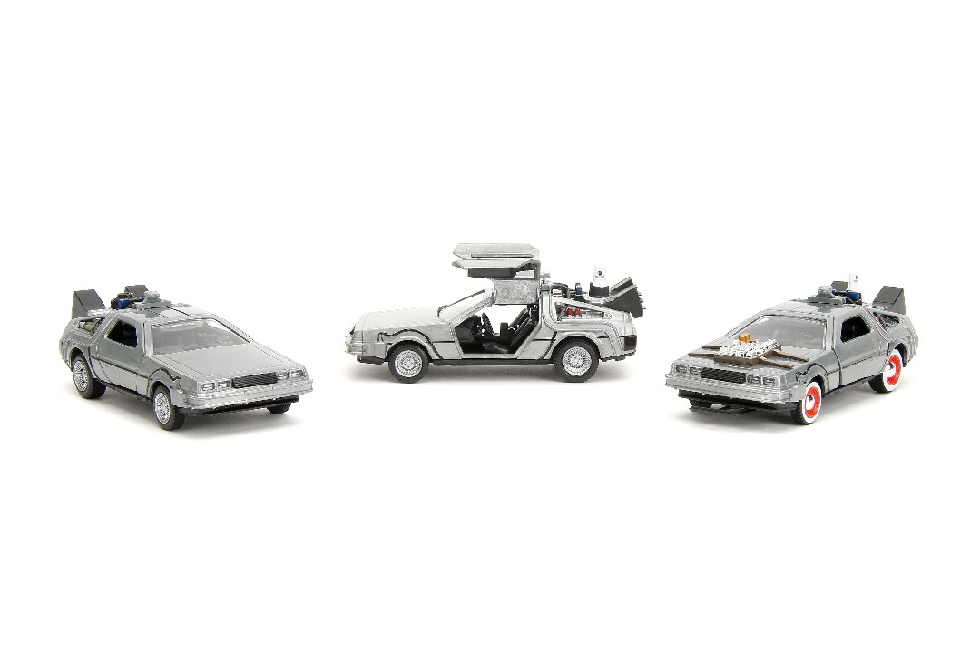 Jada 1/32 "Hollywood Rides" Back to The Future 3-Pack - Click Image to Close