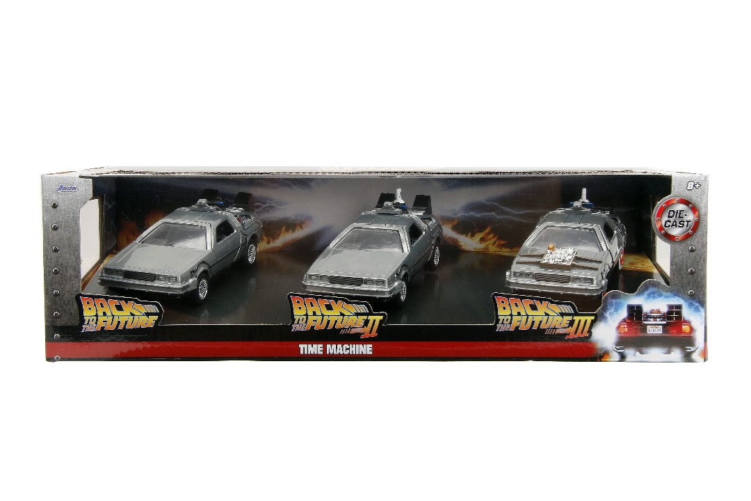 Jada 1/32 "Hollywood Rides" Back to The Future 3-Pack - Click Image to Close