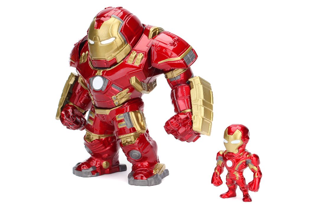 Jada 2.5" Metalfigs Iron Man & 6.5" Hulkbuster