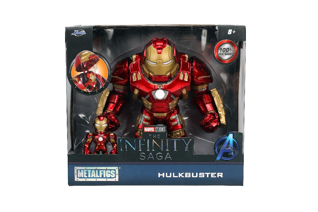 Jada 2.5" Metalfigs Iron Man & 6.5" Hulkbuster - Click Image to Close