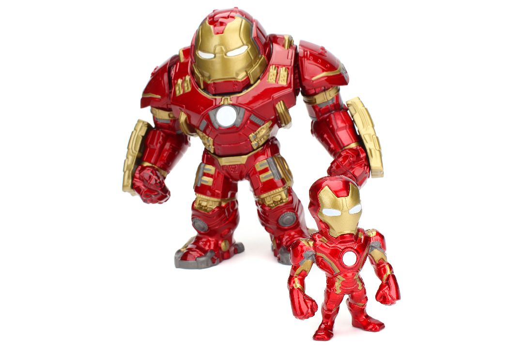 Jada 2.5" Metalfigs Iron Man & 6.5" Hulkbuster - Click Image to Close