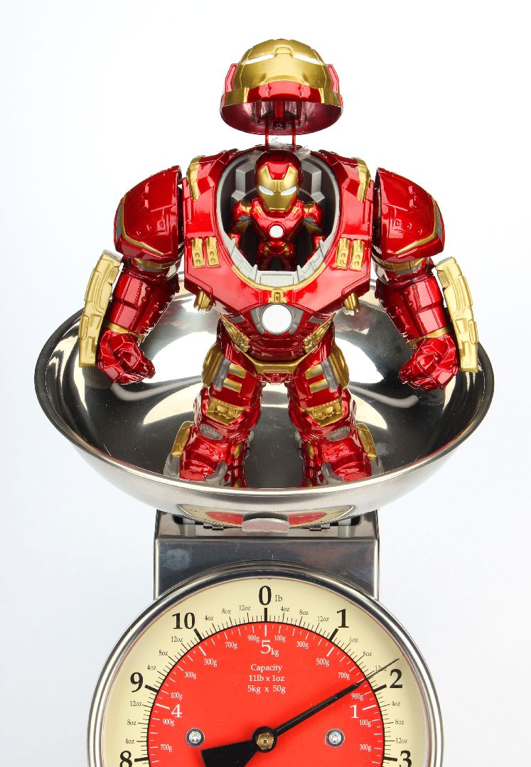 Jada 2.5" Metalfigs Iron Man & 6.5" Hulkbuster - Click Image to Close