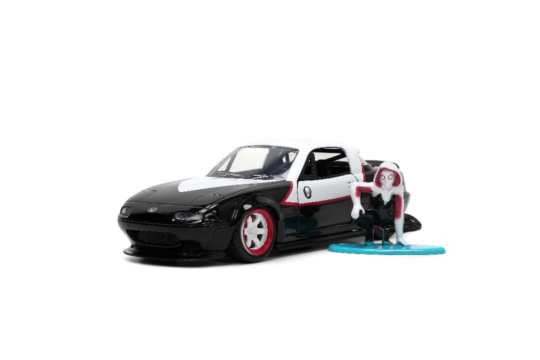 Jada 1/32 "Hollywood Rides" 1990 Mazda Miata w/Ghost Spider