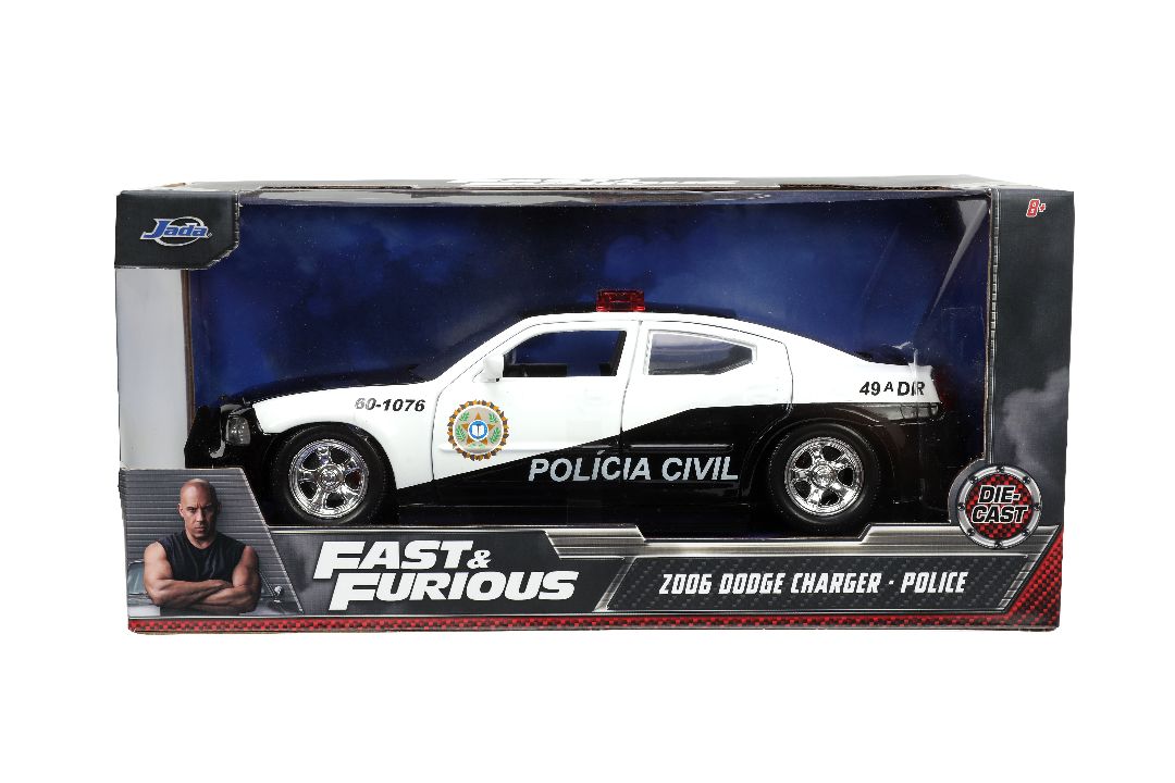 Jada 1/24 "Fast & Furious" 2006 Dodge Charger Police - Click Image to Close