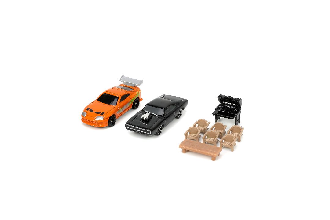 Jada Nano "Hollywood Rides" Diorama Dom's House Charger & Supra - Click Image to Close