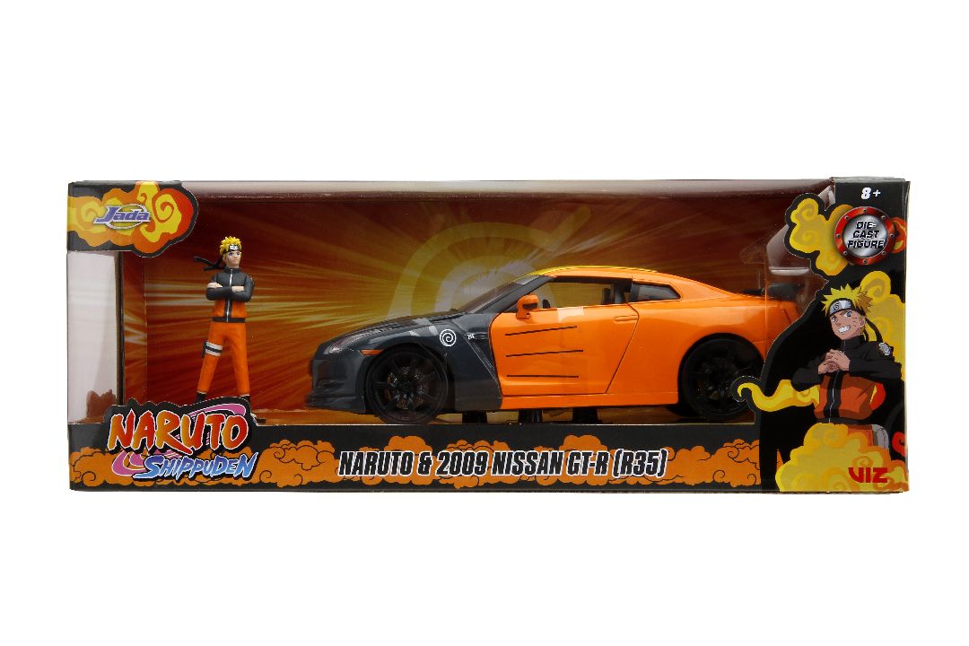 Jada 1/24 "Hollywood Rides" 2009 Nissan GT-R (R35) With Naruto - Click Image to Close