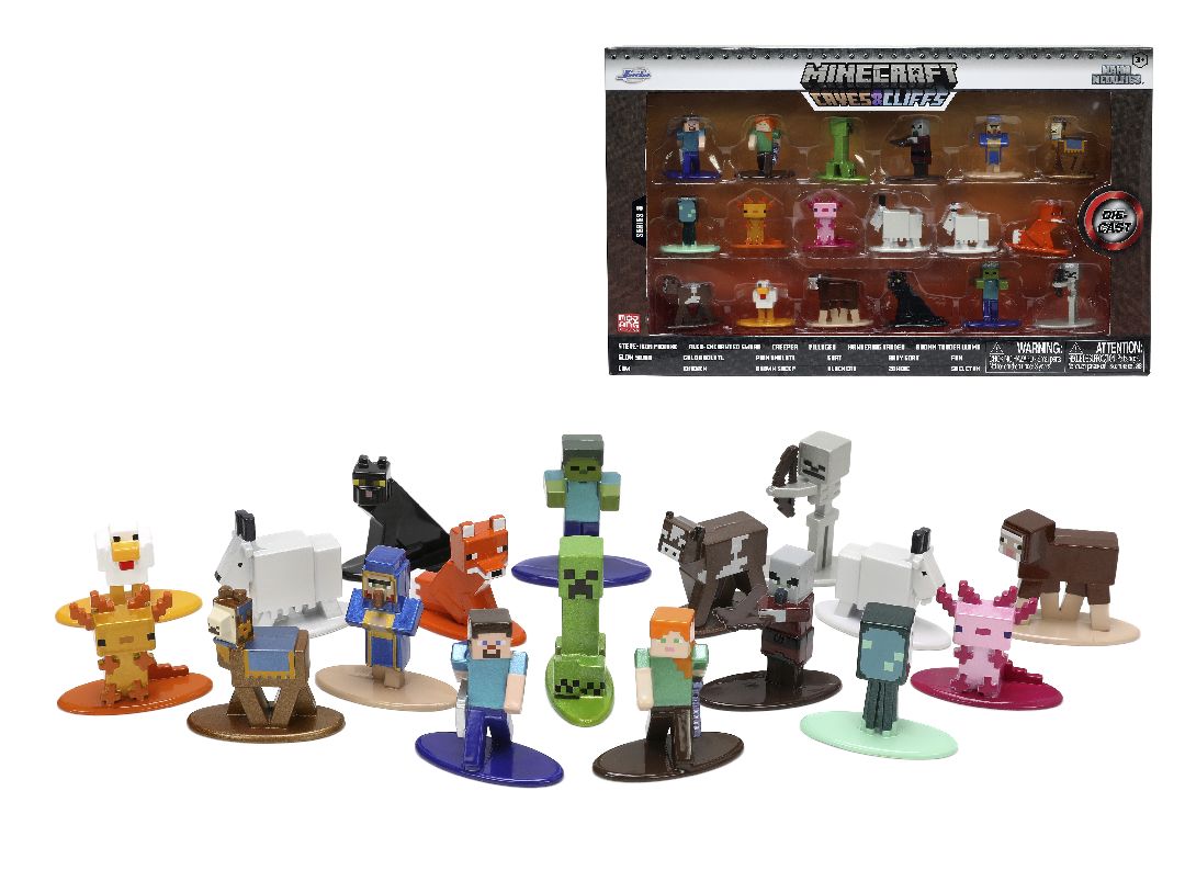 Jada 1.65" Nano Metalfigs Minecraft 18 Pack W8 - Click Image to Close