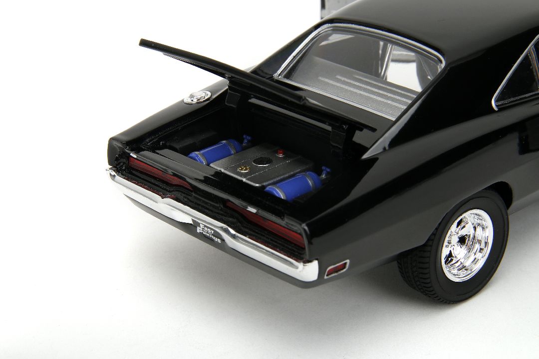 Jada 1/24 "Fast & Furious" TruSpec 1970 Dodge Charger RT - Black - Click Image to Close