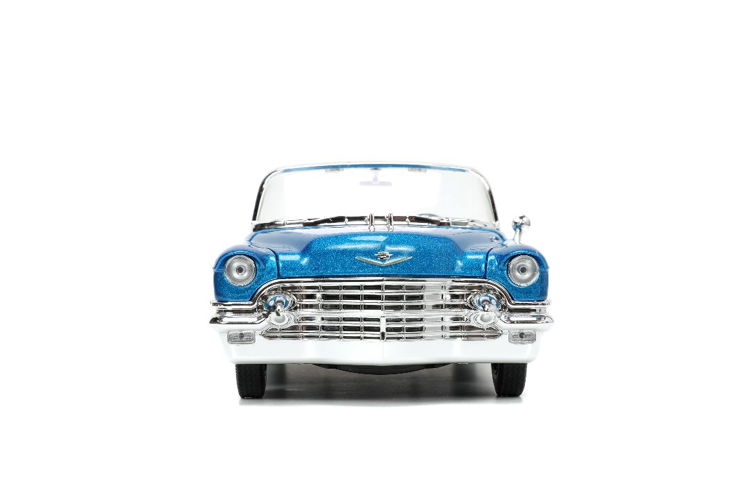 Jada 1/24 "Hollywood Rides" 1956 Cadillac with BLUE M&Mâ€™s - Click Image to Close