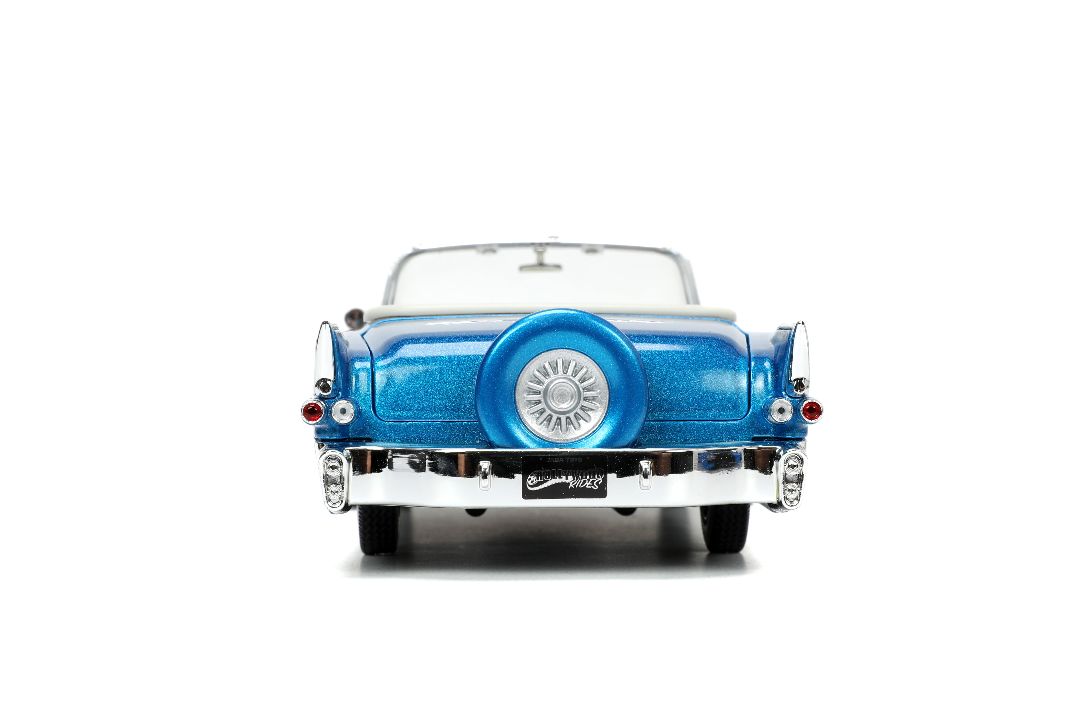 Jada 1/24 "Hollywood Rides" 1956 Cadillac with BLUE M&Mâ€™s - Click Image to Close