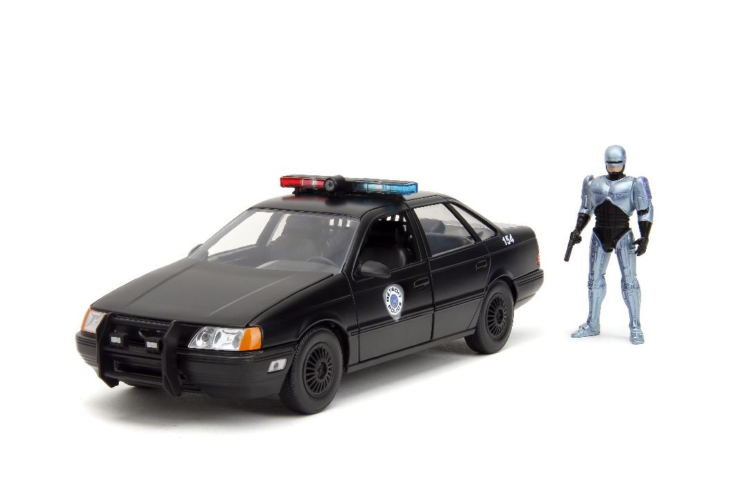 Jada 1/24 "Hollywood Rides" 1986 OCP Ford Taurus w/ RoboCop